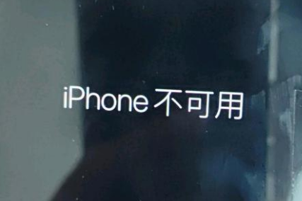 蒙自苹果服务网点分享锁屏界面显示“iPhone 不可用”如何解决 